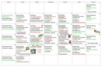 Activity Calendar of Apostolic Christian Village, Assisted Living, Nursing Home, Independent Living, CCRC, Rittman, OH 3