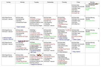 Activity Calendar of Apostolic Christian Village, Assisted Living, Nursing Home, Independent Living, CCRC, Rittman, OH 4