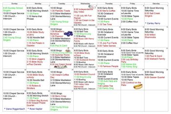 Activity Calendar of Apostolic Christian Village, Assisted Living, Nursing Home, Independent Living, CCRC, Rittman, OH 6