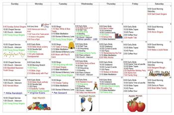 Activity Calendar of Apostolic Christian Village, Assisted Living, Nursing Home, Independent Living, CCRC, Rittman, OH 13