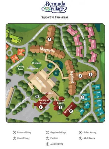 Campus Map of Bermuda Village, Assisted Living, Nursing Home, Independent Living, CCRC, Bermuda Run, NC 2