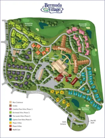Campus Map of Bermuda Village, Assisted Living, Nursing Home, Independent Living, CCRC, Bermuda Run, NC 3