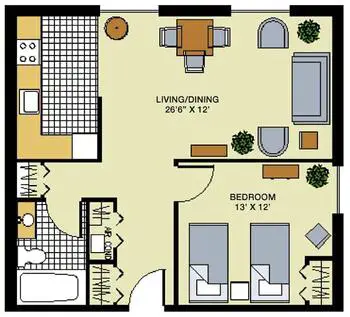 Floorplan of Heritage Commons, Assisted Living, Nursing Home, Independent Living, CCRC, Middletown, CT 1