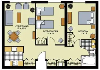 Floorplan of Heritage Commons, Assisted Living, Nursing Home, Independent Living, CCRC, Middletown, CT 4