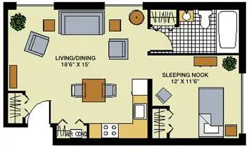 Floorplan of Heritage Commons, Assisted Living, Nursing Home, Independent Living, CCRC, Middletown, CT 5