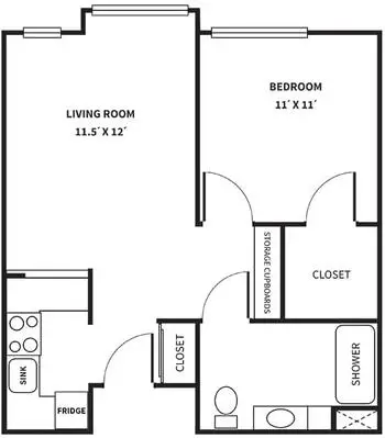 Floorplan of Living Care Retirement Community, Assisted Living, Nursing Home, Independent Living, CCRC, Yakima, WA 2