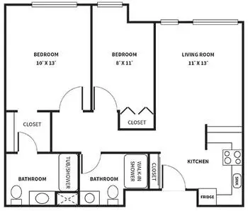 Floorplan of Living Care Retirement Community, Assisted Living, Nursing Home, Independent Living, CCRC, Yakima, WA 3