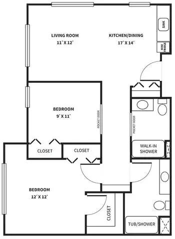Floorplan of Living Care Retirement Community, Assisted Living, Nursing Home, Independent Living, CCRC, Yakima, WA 5