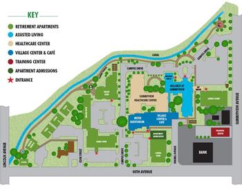 Campus Map of Living Care Retirement Community, Assisted Living, Nursing Home, Independent Living, CCRC, Yakima, WA 2