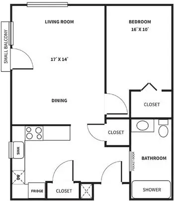 Floorplan of Living Care Retirement Community, Assisted Living, Nursing Home, Independent Living, CCRC, Yakima, WA 11