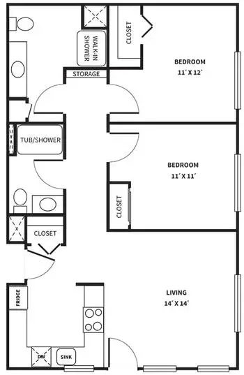 Floorplan of Living Care Retirement Community, Assisted Living, Nursing Home, Independent Living, CCRC, Yakima, WA 12