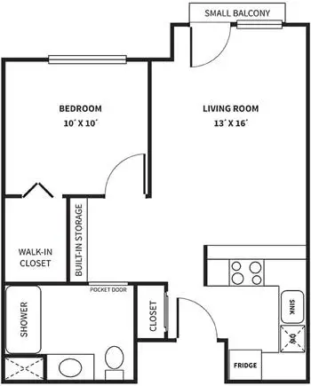 Floorplan of Living Care Retirement Community, Assisted Living, Nursing Home, Independent Living, CCRC, Yakima, WA 14