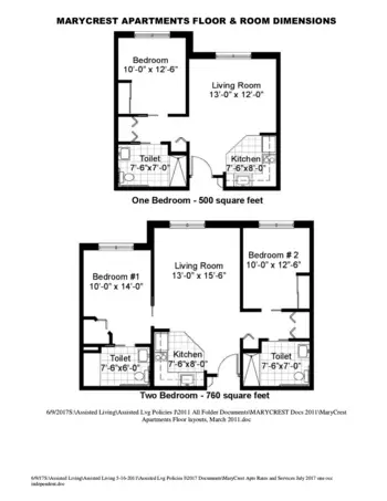 Floorplan of Morrow Home Community, Assisted Living, Nursing Home, Independent Living, CCRC, Sparta, WI 2