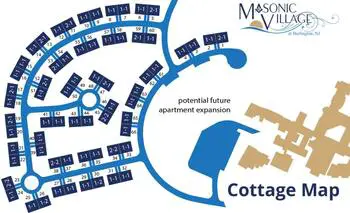 Campus Map of Masonic Village, Assisted Living, Nursing Home, Independent Living, CCRC, Burlington, NJ 1