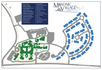 Campus Map of Masonic Village, Assisted Living, Nursing Home, Independent Living, CCRC, Burlington, NJ 2