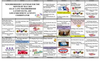 Activity Calendar of Masonic Village, Assisted Living, Nursing Home, Independent Living, CCRC, Burlington, NJ 9