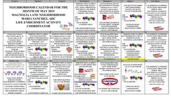 Activity Calendar of Masonic Village, Assisted Living, Nursing Home, Independent Living, CCRC, Burlington, NJ 13