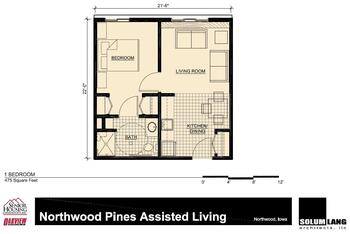 Floorplan of Lutheran Retirement Home, Assisted Living, Nursing Home, Independent Living, CCRC, Northwood, IA 3