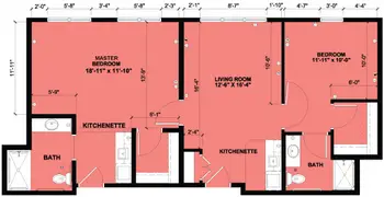 Floorplan of The Oaks of Lousiana, Assisted Living, Nursing Home, Independent Living, CCRC, Shreveport, LA 2