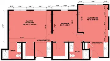 Floorplan of The Oaks of Lousiana, Assisted Living, Nursing Home, Independent Living, CCRC, Shreveport, LA 3