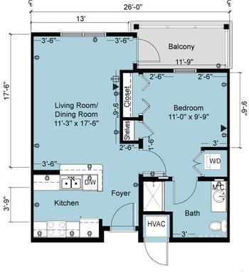 Floorplan of The Oaks of Lousiana, Assisted Living, Nursing Home, Independent Living, CCRC, Shreveport, LA 5