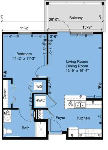 Floorplan of The Oaks of Lousiana, Assisted Living, Nursing Home, Independent Living, CCRC, Shreveport, LA 6