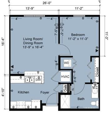 Floorplan of The Oaks of Lousiana, Assisted Living, Nursing Home, Independent Living, CCRC, Shreveport, LA 7