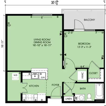 Floorplan of The Oaks of Lousiana, Assisted Living, Nursing Home, Independent Living, CCRC, Shreveport, LA 14
