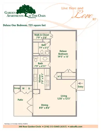 Floorplan of The Oaks of Lousiana, Assisted Living, Nursing Home, Independent Living, CCRC, Shreveport, LA 18