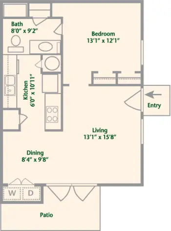 Floorplan of The Oaks of Lousiana, Assisted Living, Nursing Home, Independent Living, CCRC, Shreveport, LA 20