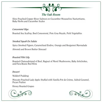 Dining menu of The Oaks of Lousiana, Assisted Living, Nursing Home, Independent Living, CCRC, Shreveport, LA 6