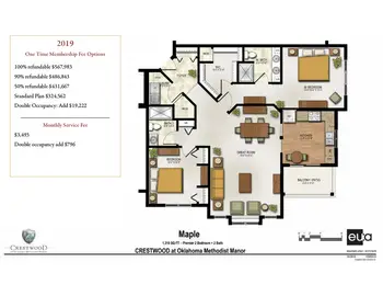 Floorplan of Oklahoma Methodist Manor, Assisted Living, Nursing Home, Independent Living, CCRC, Tulsa, OK 14