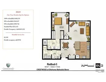 Floorplan of Oklahoma Methodist Manor, Assisted Living, Nursing Home, Independent Living, CCRC, Tulsa, OK 20
