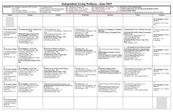 Activity Calendar of Oklahoma Methodist Manor, Assisted Living, Nursing Home, Independent Living, CCRC, Tulsa, OK 3
