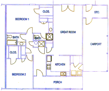 Floorplan of Countryside Village Retirement Community, Assisted Living, Nursing Home, Independent Living, CCRC, Stokesdale, NC 1