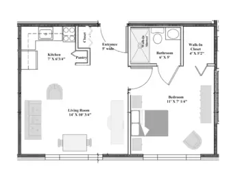 Floorplan of Snyder Village, Assisted Living, Nursing Home, Independent Living, CCRC, Metamora, IL 1
