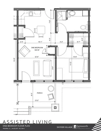 Floorplan of Snyder Village, Assisted Living, Nursing Home, Independent Living, CCRC, Metamora, IL 9