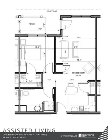 Floorplan of Snyder Village, Assisted Living, Nursing Home, Independent Living, CCRC, Metamora, IL 12