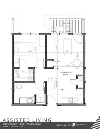 Floorplan of Snyder Village, Assisted Living, Nursing Home, Independent Living, CCRC, Metamora, IL 8
