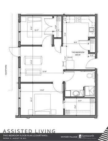 Floorplan of Snyder Village, Assisted Living, Nursing Home, Independent Living, CCRC, Metamora, IL 19