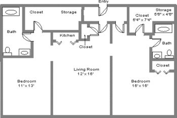 Floorplan of University Village, Assisted Living, Nursing Home, Independent Living, CCRC, Tulsa, OK 2
