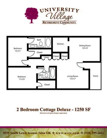 Floorplan of University Village, Assisted Living, Nursing Home, Independent Living, CCRC, Tulsa, OK 9