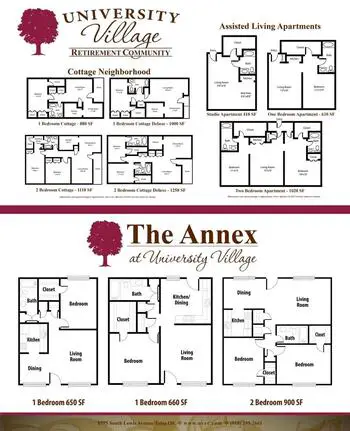 Floorplan of University Village, Assisted Living, Nursing Home, Independent Living, CCRC, Tulsa, OK 12