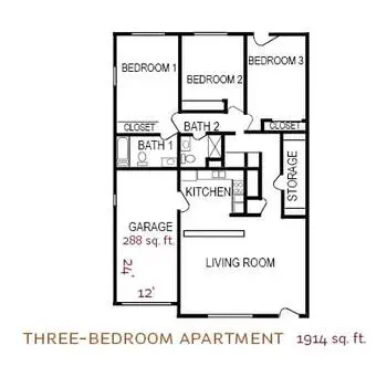 Floorplan of The Villas Senior Care Community, Assisted Living, Nursing Home, Independent Living, CCRC, Sherman, IL 3