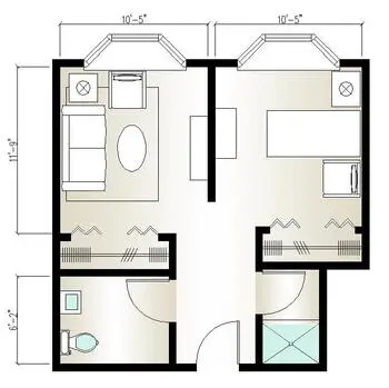 Floorplan of The Villas Senior Care Community, Assisted Living, Nursing Home, Independent Living, CCRC, Sherman, IL 4