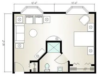 Floorplan of The Villas Senior Care Community, Assisted Living, Nursing Home, Independent Living, CCRC, Sherman, IL 6