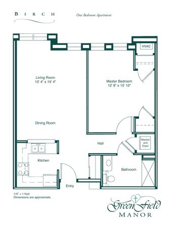 Floorplan of The Green Fields, Assisted Living, Nursing Home, Independent Living, CCRC, Lancaster, NY 1