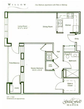 Floorplan of The Green Fields, Assisted Living, Nursing Home, Independent Living, CCRC, Lancaster, NY 14