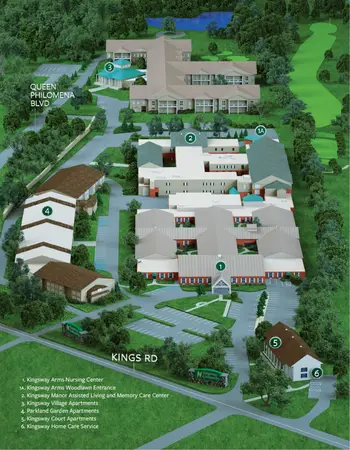 Campus Map of Kingsway Community, Assisted Living, Nursing Home, Independent Living, CCRC, Schenectady, NY 1
