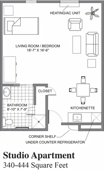 Floorplan of Kingsway Community, Assisted Living, Nursing Home, Independent Living, CCRC, Schenectady, NY 6